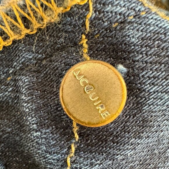 McGuire Denim Distressed Button Front Raw Hem Denim Shorts 25 - Picture 9 of 9